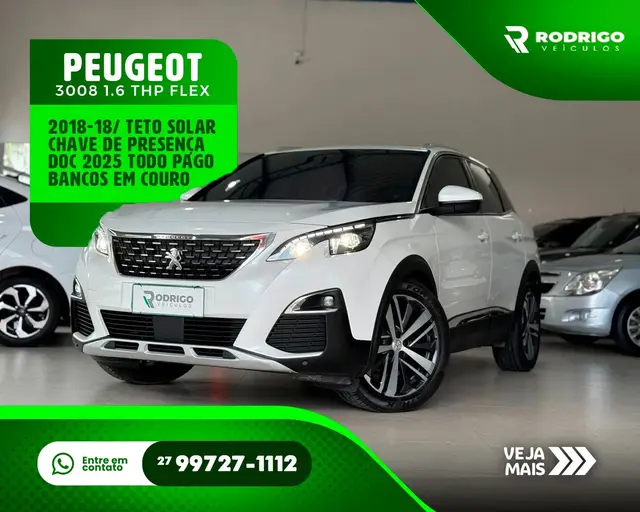 Carro Peugeot 3008 2018 1.6 THP Griffe (Aut)