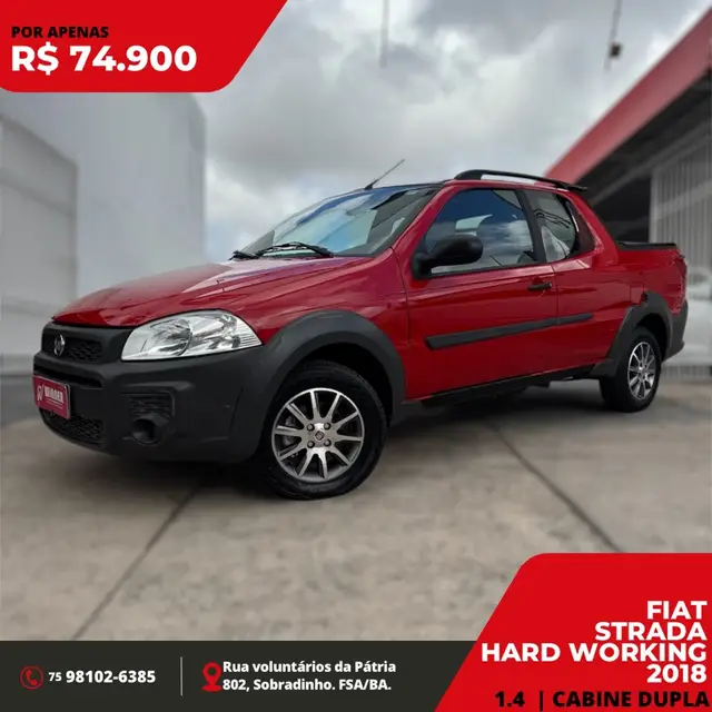 Carro Fiat Strada 2018 Hard Working 1.4 (Flex) (Cabine Dupla)