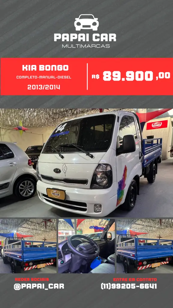 Carro Kia Bongo 2014 K2500 2.5 STD RS