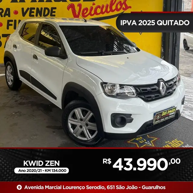 Carro Renault Kwid 2021 Zen 1.0 12v SCe (Flex)