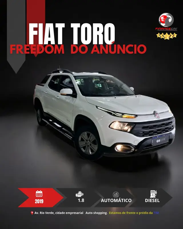 Carro Fiat Toro 2020 Freedom 1.8 AT6 4x2 (Flex)