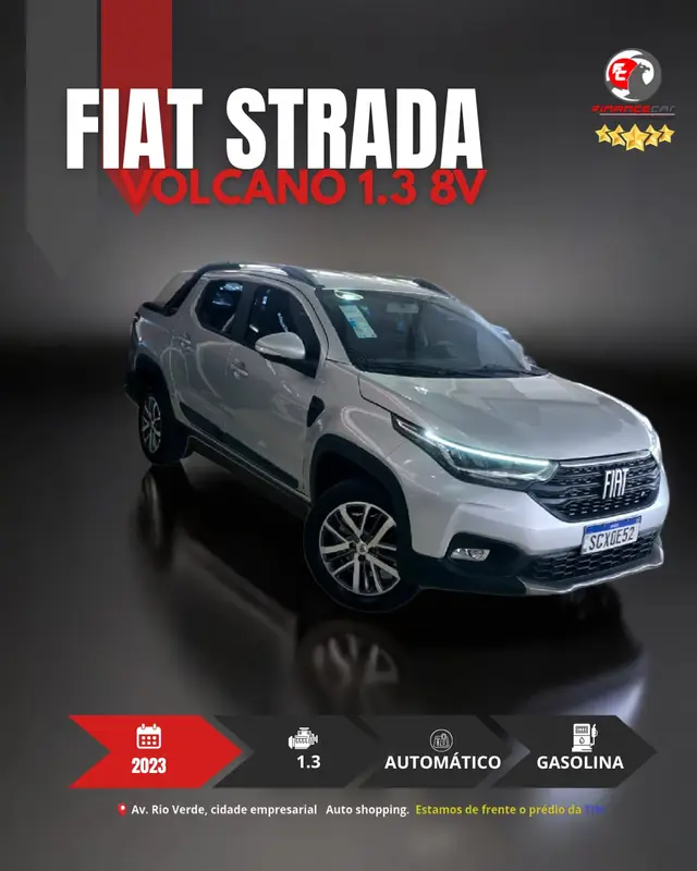 Carro Fiat Strada 2023 Volcano 1.3 8V CD AT