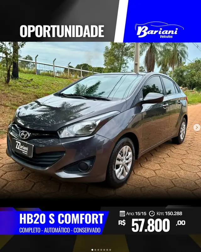Carro Hyundai HB20S 2015 1.6 Comfort Plus (Aut) (Flex)
