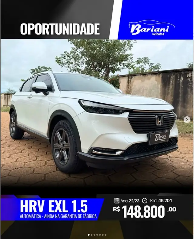 Carro Honda HR-V 2023 EXL 1.5 I-VTEC CVT