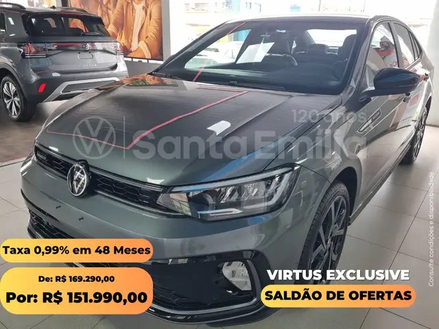 Carro Volkswagen Virtus 2025 Exclusive 250 TSI 1.4