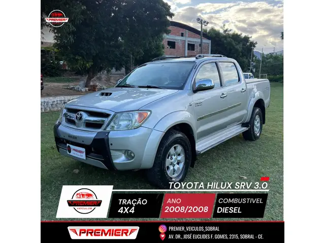 Carro Toyota Hilux Cabine Dupla 2008 Hilux SRV 4X4 3.0 (cab dupla) (aut)