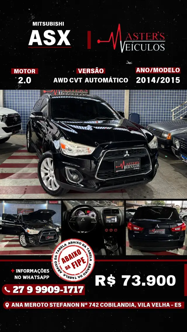 Carro Mitsubishi ASX 2015  2.0 (Aut) 4x4