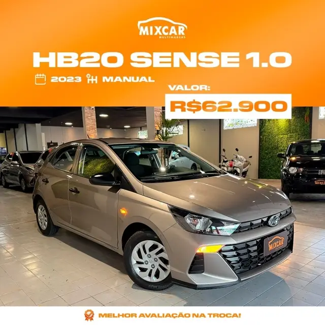 Carro Hyundai HB20 2023 Sense 1.0 (Flex)