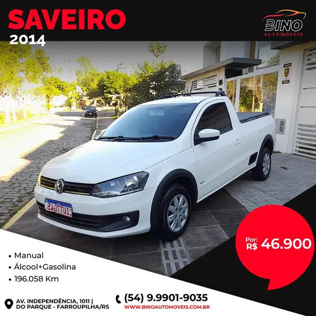 Carro Volkswagen Saveiro 2014 1.6  (Flex) (cab. estendida)