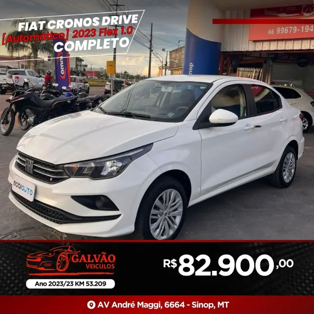 Carro Fiat Cronos 2023 Drive 1.3 (Flex) AT