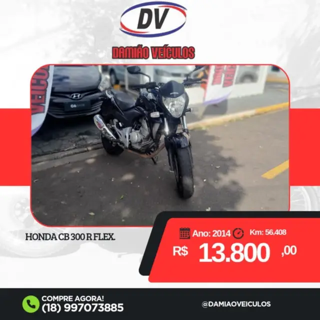 Carro Honda CB 300R 2014 (ABS)