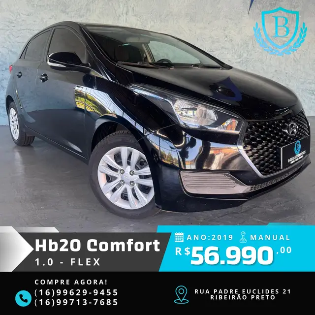 Carro Hyundai HB20 2019 1.0 Comfort (Flex)