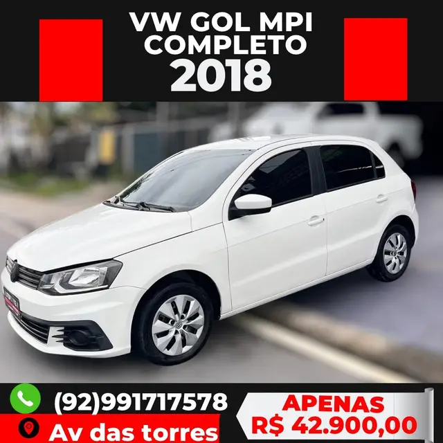 Carro Volkswagen Gol 2018 1.0 MPI Trendline 12V 5p (Flex)