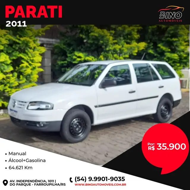 Carro Volkswagen Parati 2011 1.6 G4 (Flex)