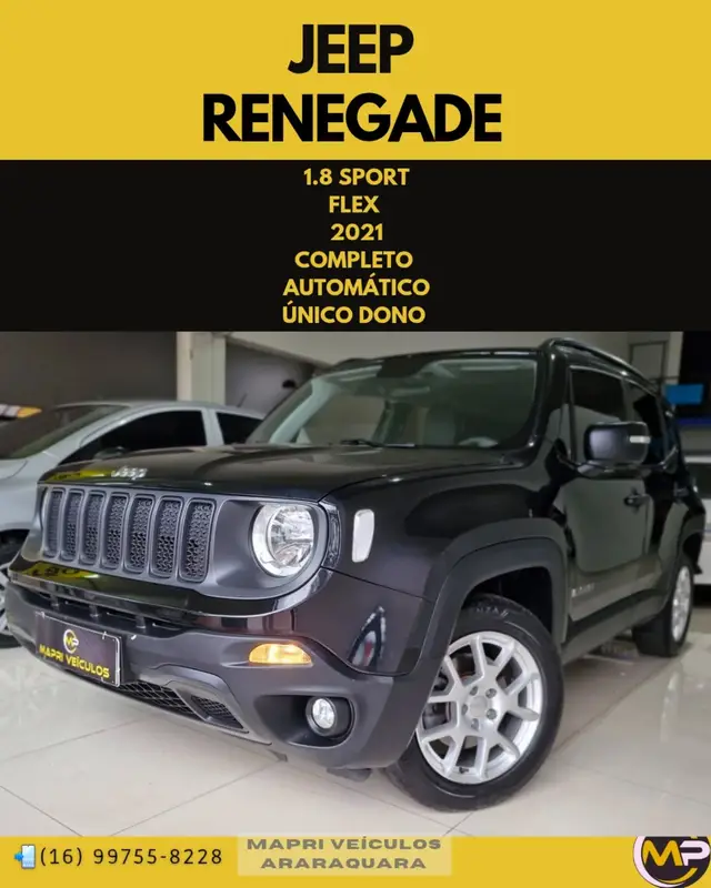 Carro Jeep Renegade 2021 Sport 1.8 4x2 (Aut) (Flex)