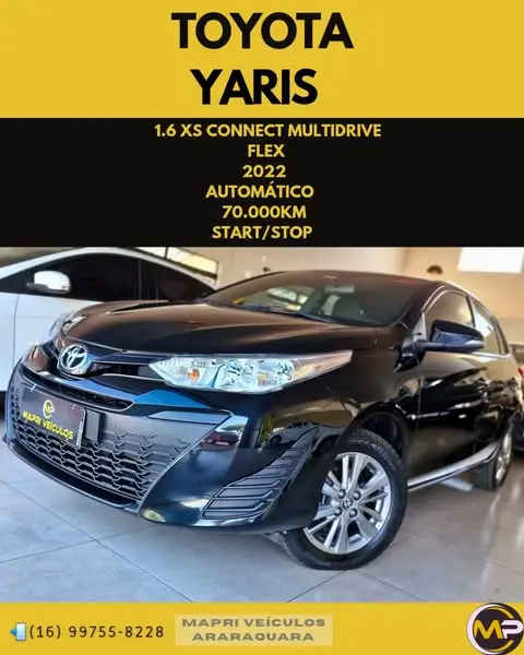 Carro Toyota Yaris 2022 1.5 XL Plus Connect CVT (Flex)