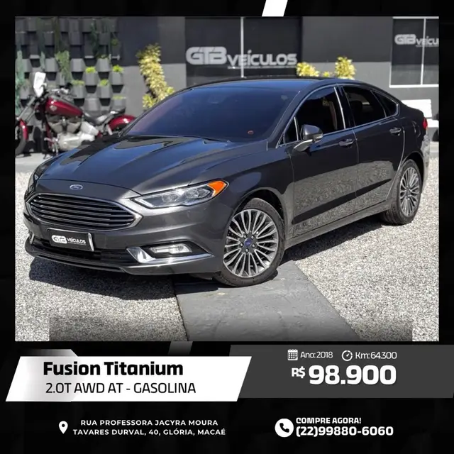 Carro Ford Fusion 2018 2.0 EcoBoost Titanium (Aut)