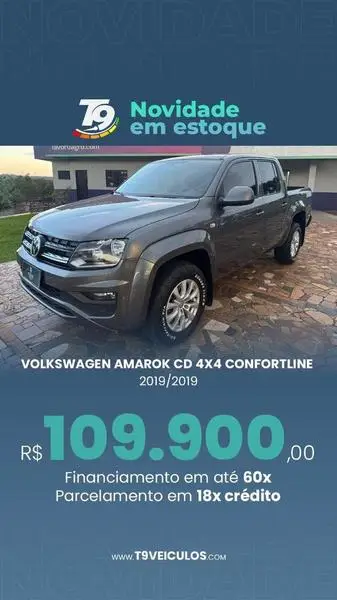 Carro Volkswagen Amarok 2019 2.0 CD 4x4 Comfortline (Aut)