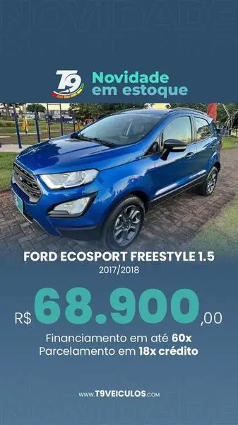 Carro Ford EcoSport 2018 Freestyle 1.5 (Aut) (Flex)
