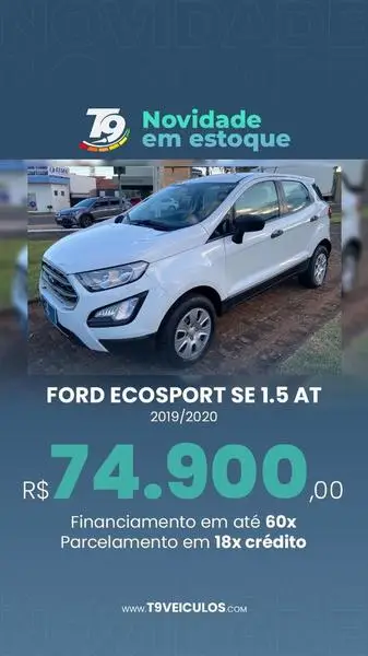 Carro Ford EcoSport 2020 100 Anos 1.5 Flex 5p Aut.