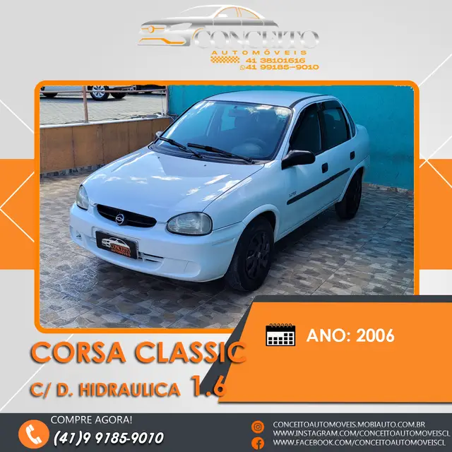 Carro Chevrolet Classic 2006 Corsa Sedan  Life 1.6
