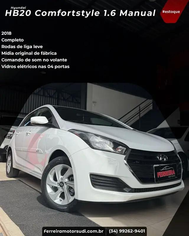 Carro Hyundai HB20 2018 1.6 Comfort Plus (Flex)