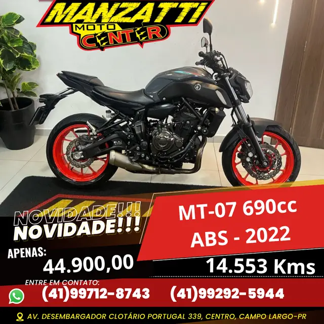 Carro Yamaha MT-07 2022 ABS