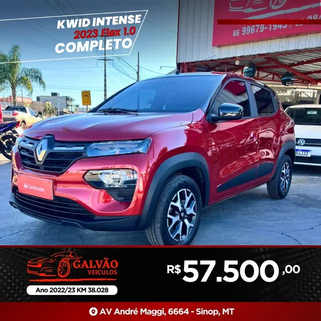 Carro Renault Kwid 2023 Intense 1.0 12v SCe (Flex)