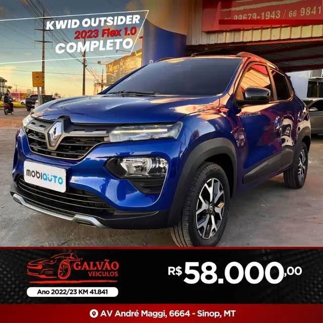 Carro Renault Kwid 2023 Outsider 1.0 12v SCe (Flex)