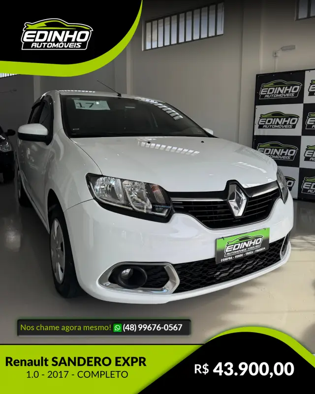 Carro Renault Sandero 2017 Expression 1.0 12V SCe (Flex)