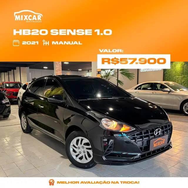 Carro Hyundai HB20 2021 Sense 1.0