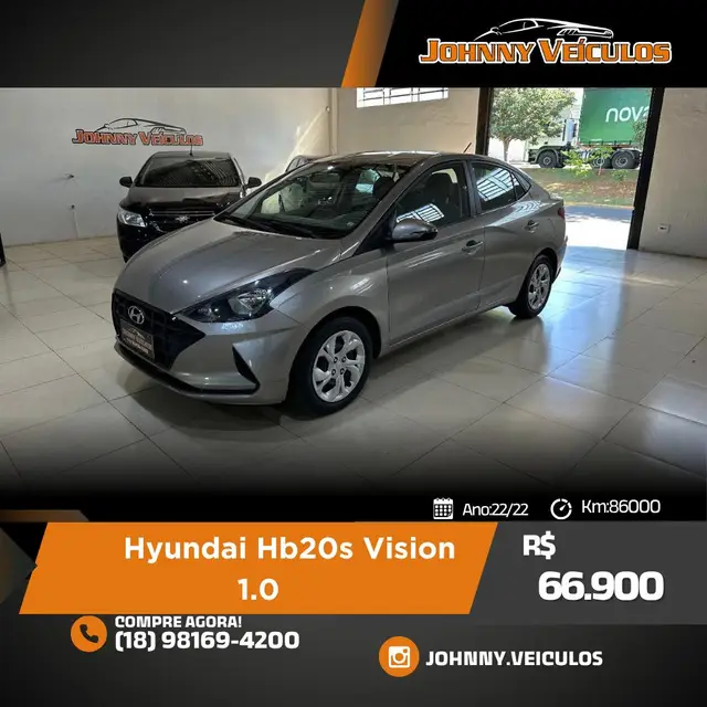 Carro Hyundai HB20S 2022 1.0 Vision (Flex)