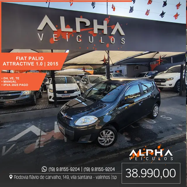 Carro Fiat Palio 2015 Attractive 1.0 Evo (Flex)