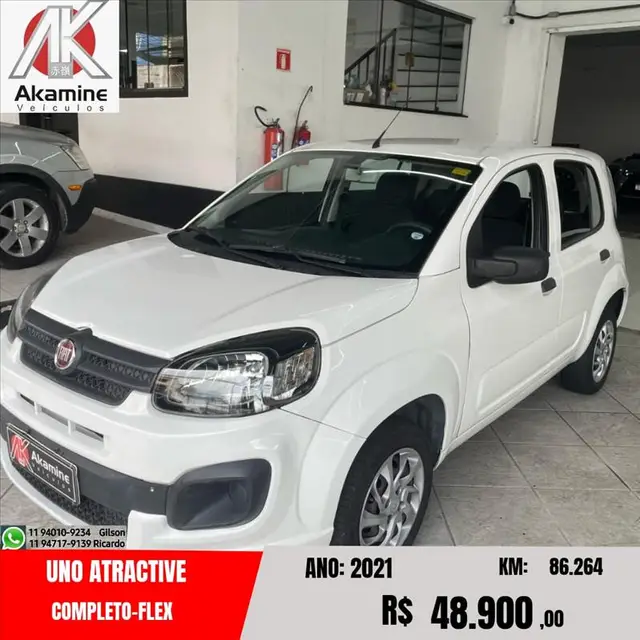 Carro Fiat Uno 2021 Attractive 1.0