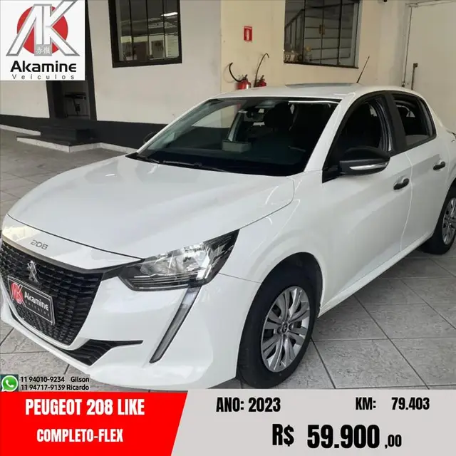 Carro Peugeot 208 2023 Like 1.0 (Flex)