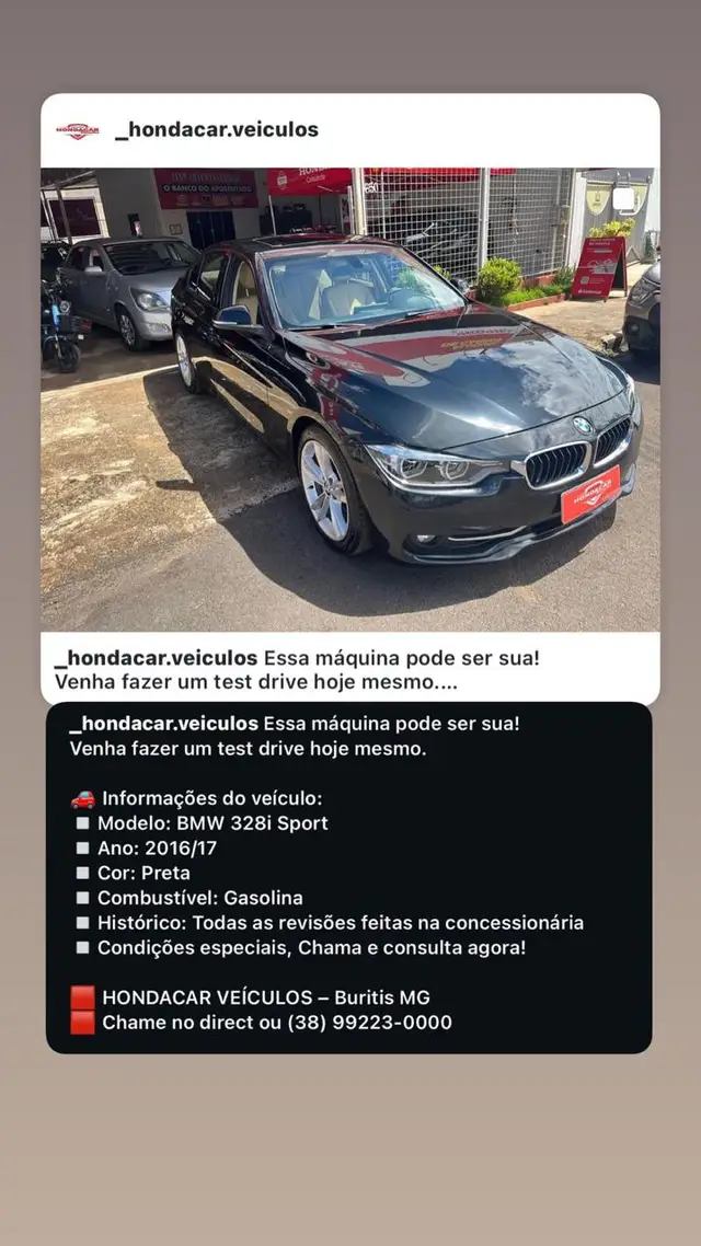 Carro BMW 328i 2017 328i Sport GP ActiveFlex