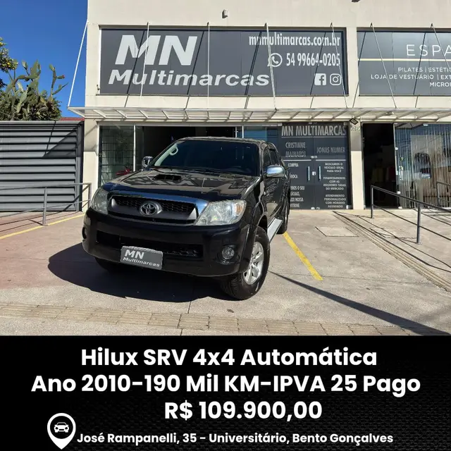Carro Toyota Hilux Cabine Dupla 2010 Hilux SRV 4X4 3.0 (cab dupla) (aut)