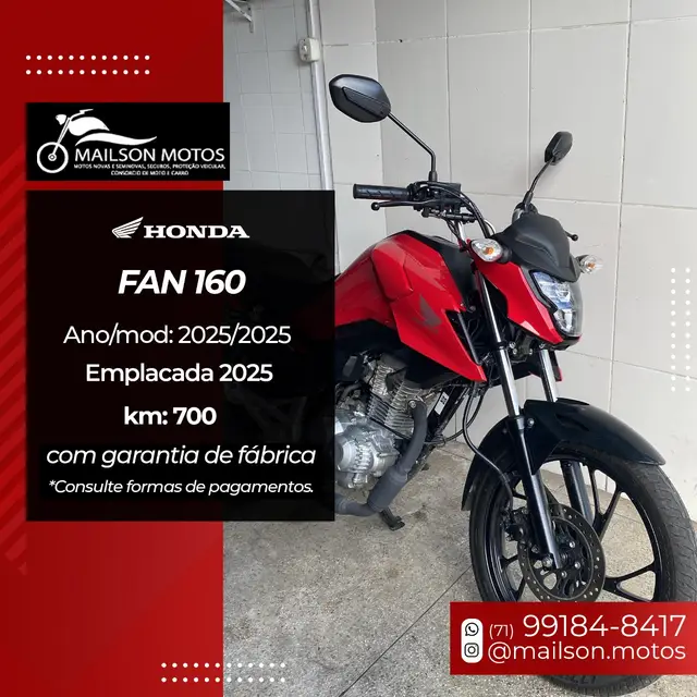 Carro Honda CG 160 2025 Fan