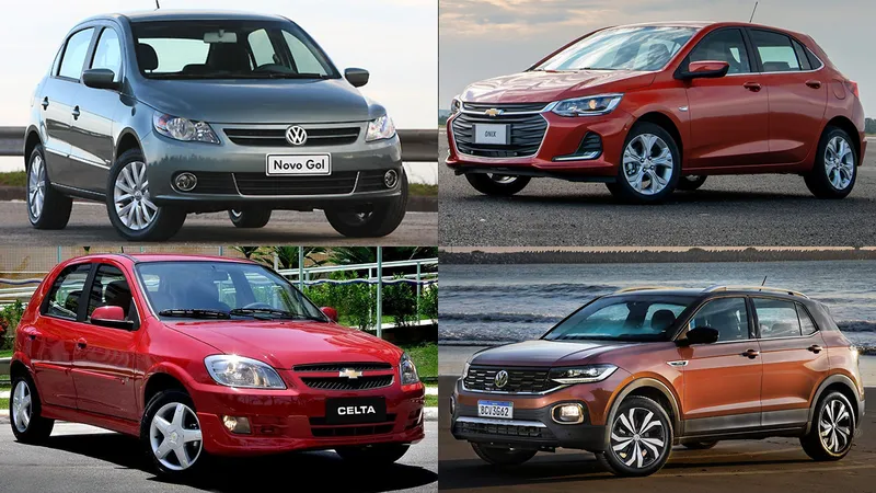 Carros mais vendidos em 2020 vs 2010: menos carros de entrada, mais SUVs