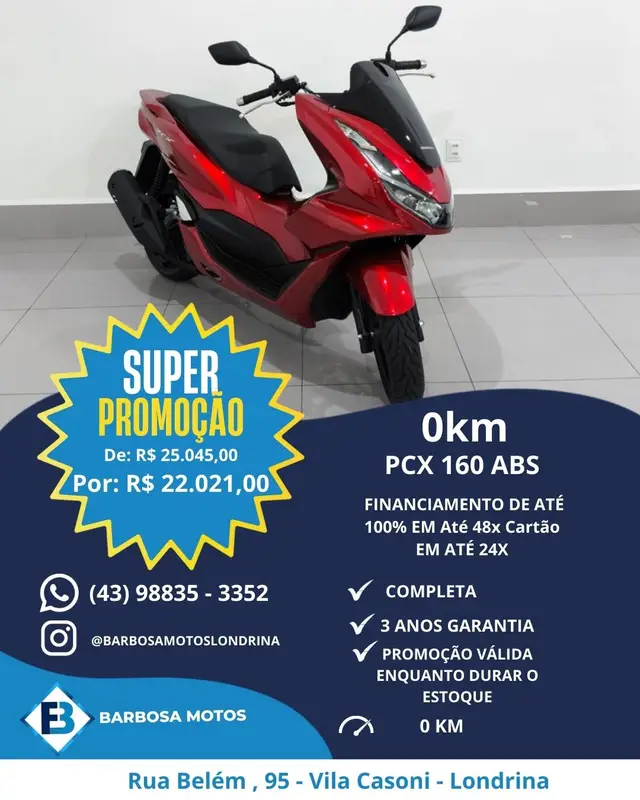 Carro Honda PCX 160 2025 ABS