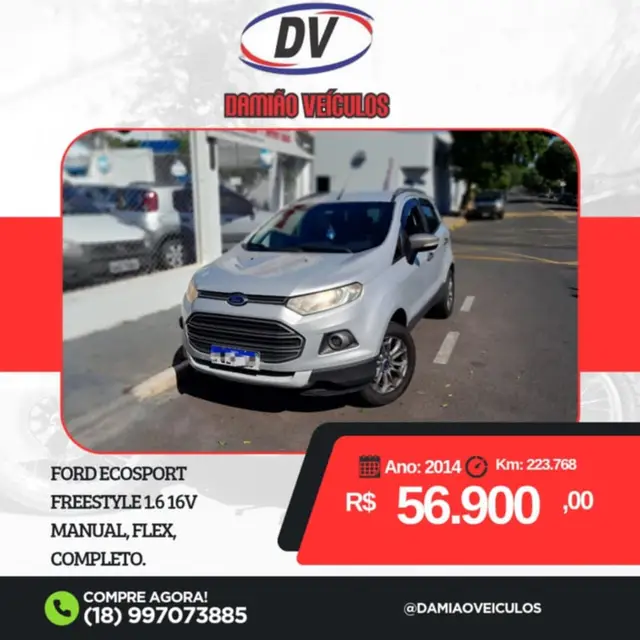 Carro Ford EcoSport 2014 Ecosport Freestyle 1.6 16V (Flex)