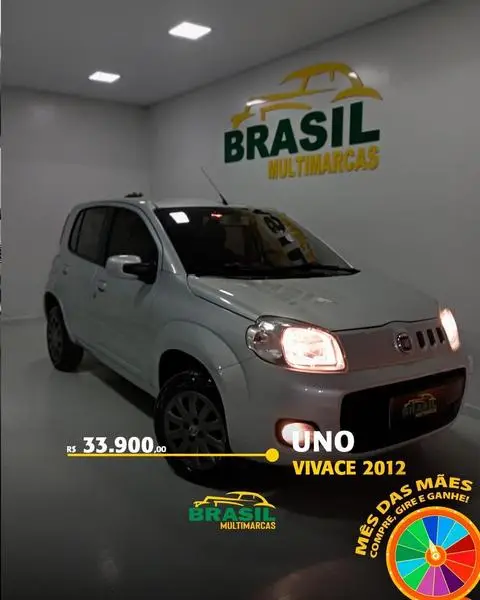 Carro Fiat Uno Mille 2012 Uno Mille Celeb. WAY ECON. 1.0 F.Flex 2p