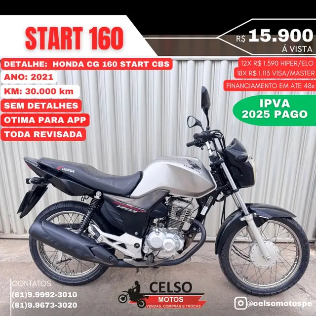 Carro Honda CG 160 2021 Start