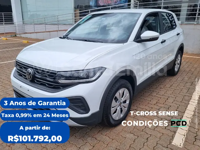 Carro Volkswagen T-Cross 2025 Sense (Aut.) (Flex)