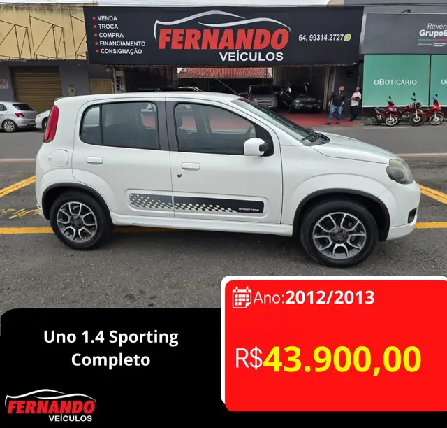 Carro Fiat Uno 2013 Sporting 1.4 8V (Flex) 4p