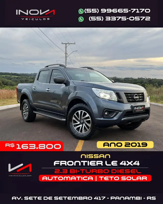 Carro Nissan Frontier 2019 2.3 TD CD LE 4x4 (Aut)