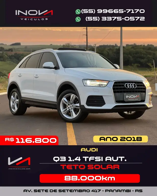 Carro Audi Q3 2018 1.4 TFSI Ambiente S Tronic