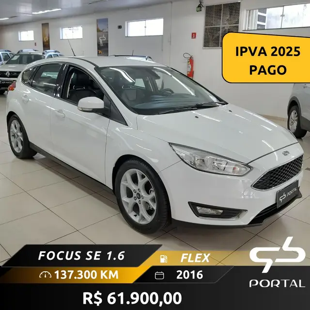 Carro Ford Focus Hatch 2016 SE Plus 1.6 TiVCT