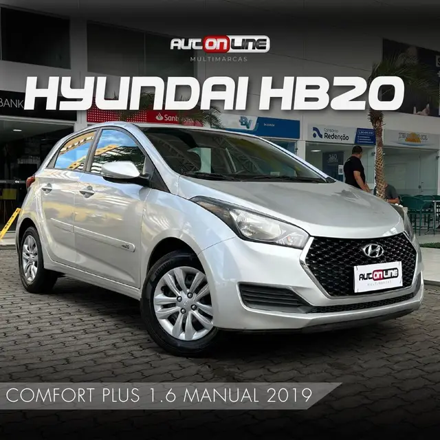 Carro Hyundai HB20 2019 1.6 Comfort Plus BlueMedia (Flex)