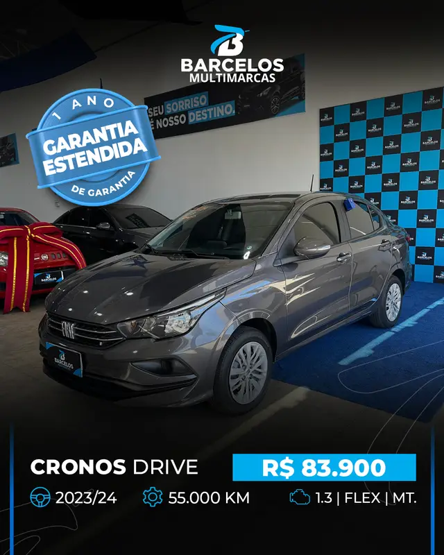 Carro Fiat Cronos 2024 Drive 1.3